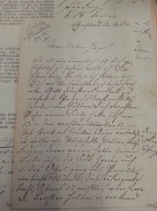 Brief Christine Fabry 19.01.1895, Teil 1